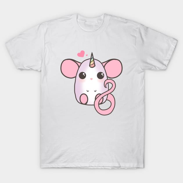 Cute Rat - Dumbo Unicorn T-Shirt by Art By December